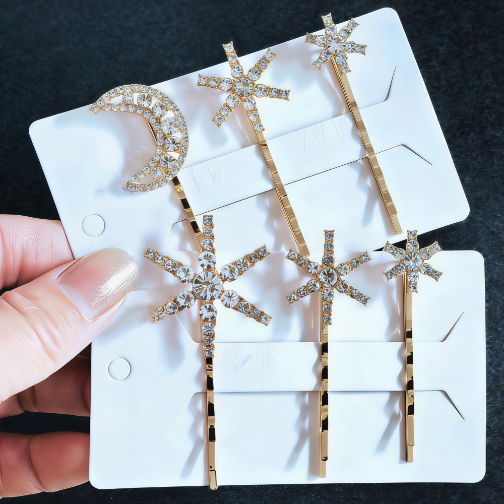 Wedding Supply Store - 3Pcs/set Crystal Side Hair Clip Pins