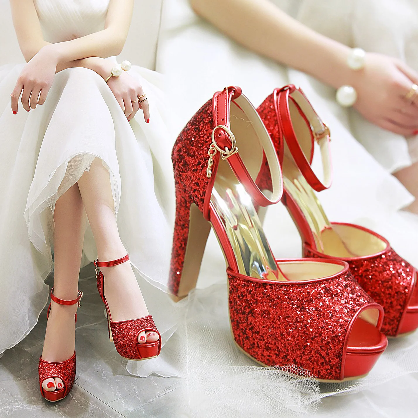 Silver Summer Women High Heel  - Wedding Super reseña y precio