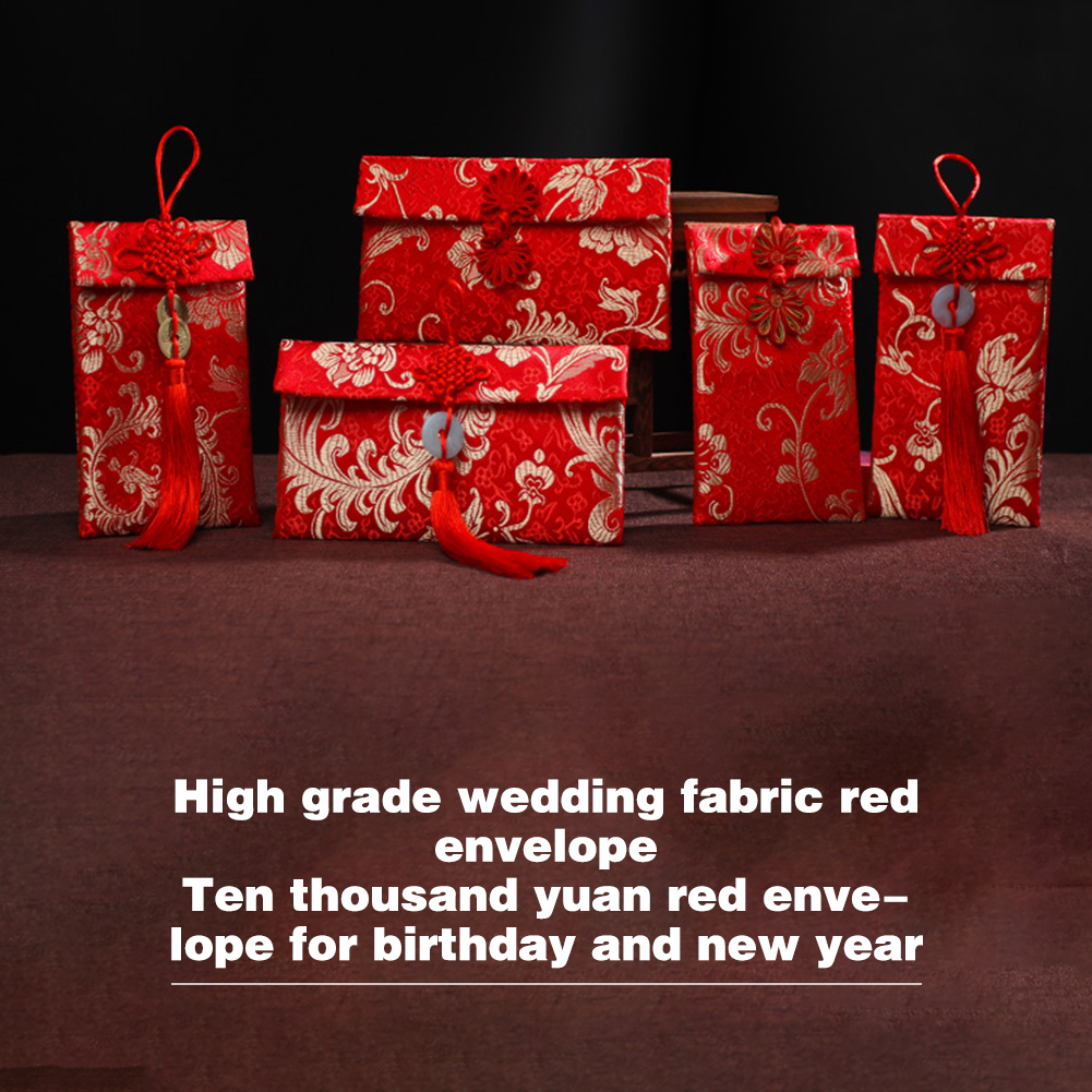 Chinese Style Brocade Red Enve - Wedding Envelopes reseña y precio