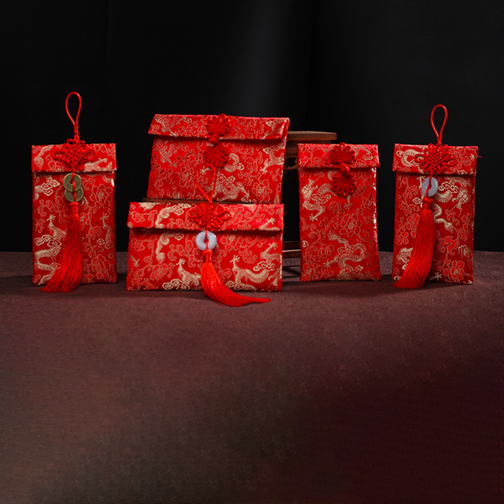 Chinese Style Brocade Red Enve - Wedding Envelopes reseña y precio