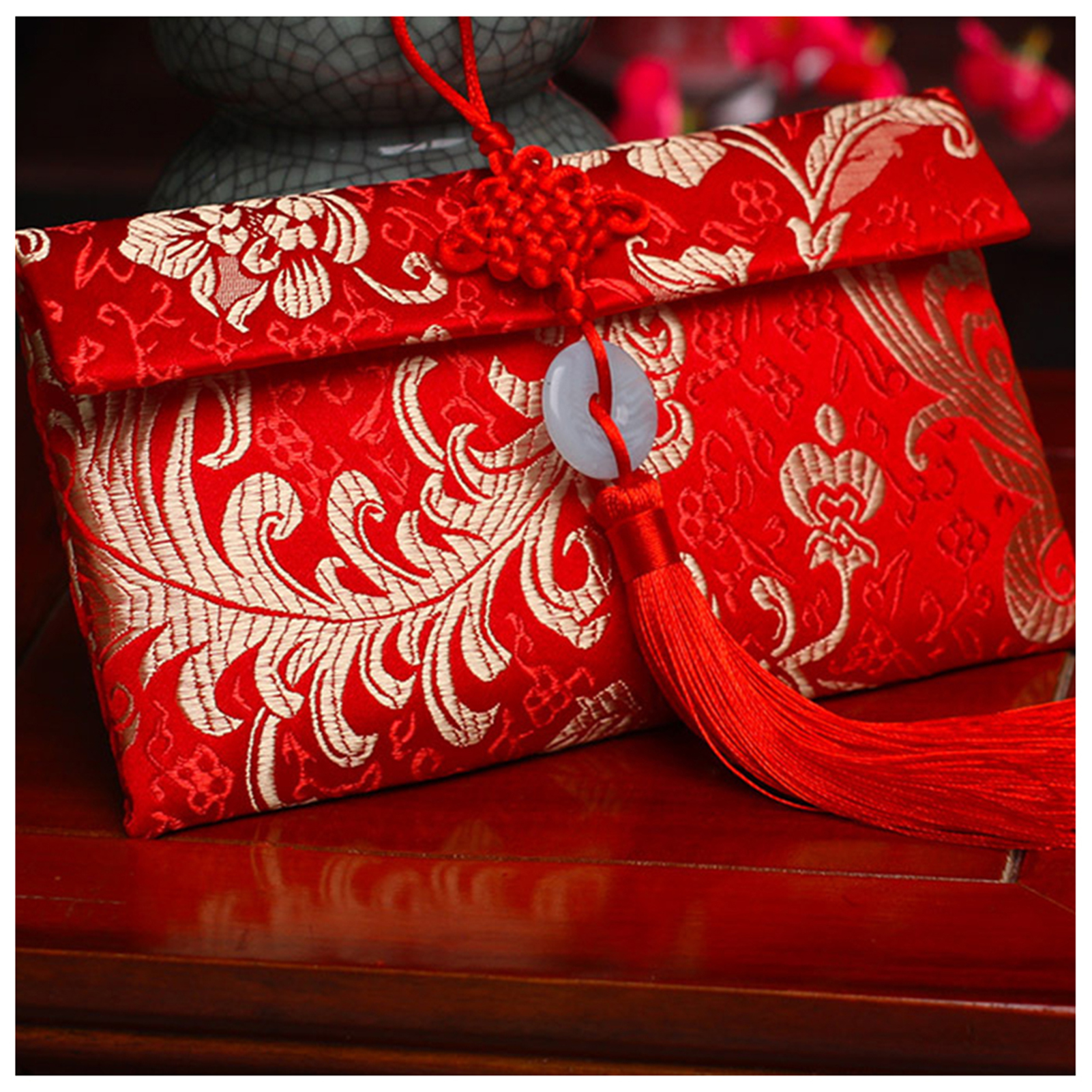 Chinese Style Brocade Red Enve - Wedding Envelopes reseña y precio