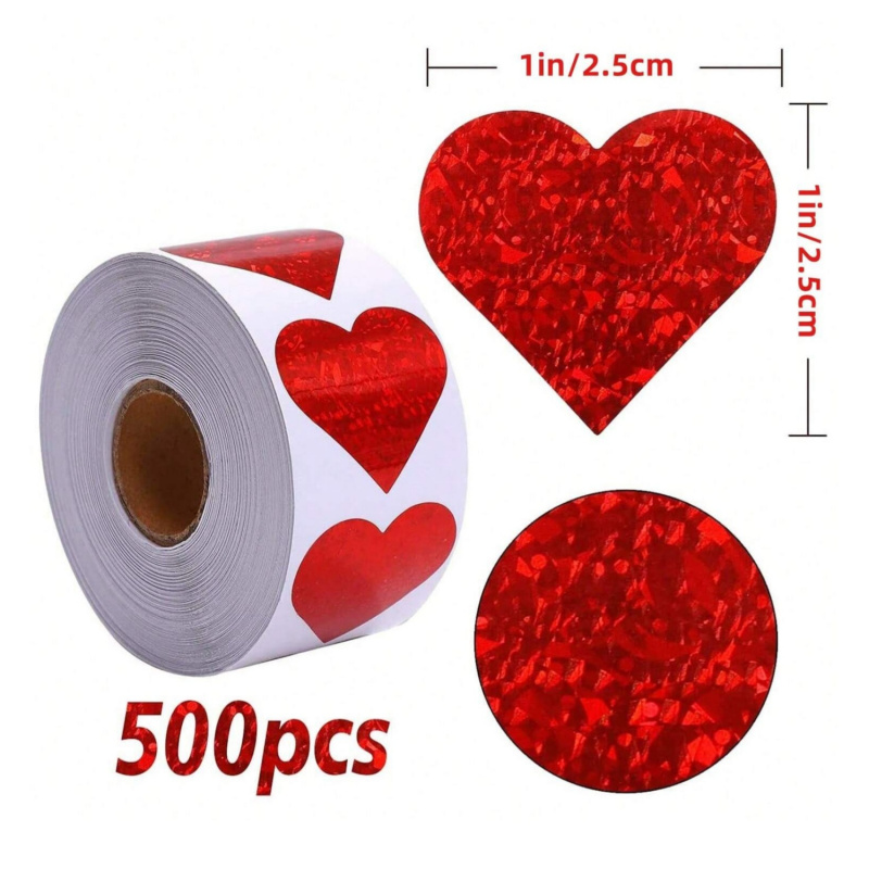 Heart Stickers - 500Pcs Valent - Wedding Envelopes reseña y precio
