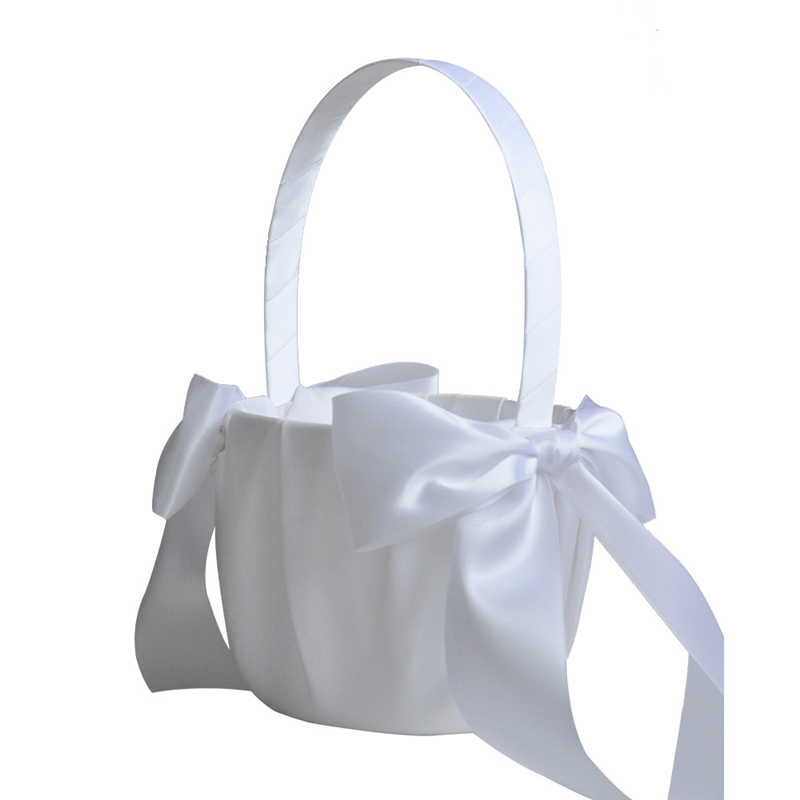 White Flower Girls Basket Pear - Wedding Hampers reseña y precio