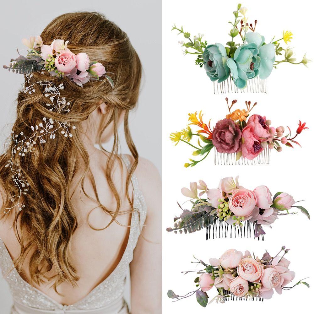 Flower Hair Comb Elegant Brida - Wedding Supply Store reseña y precio
