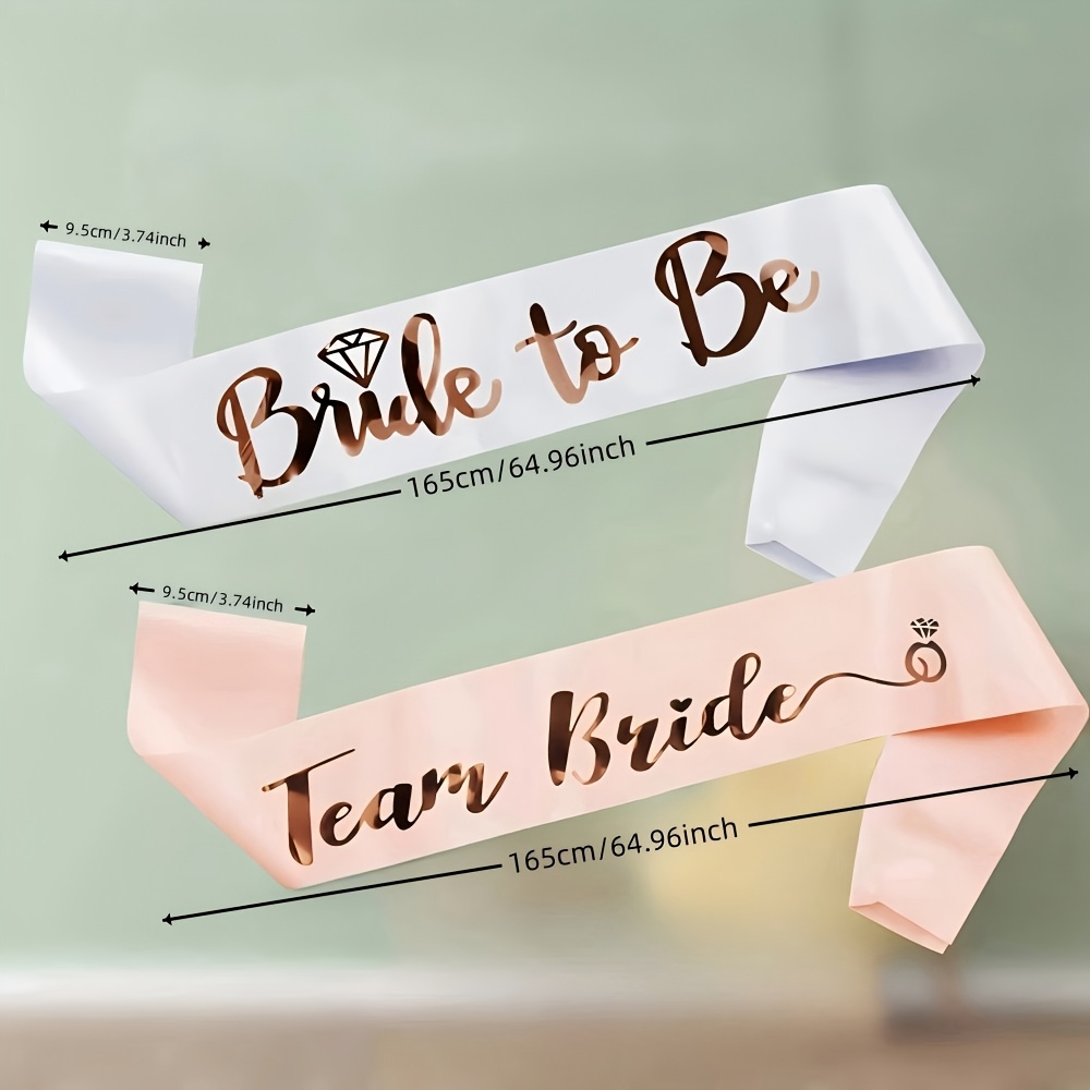 7pcs Set Rose Gold Foil BRIDE  - Bride Tribe Sash reseña y precio