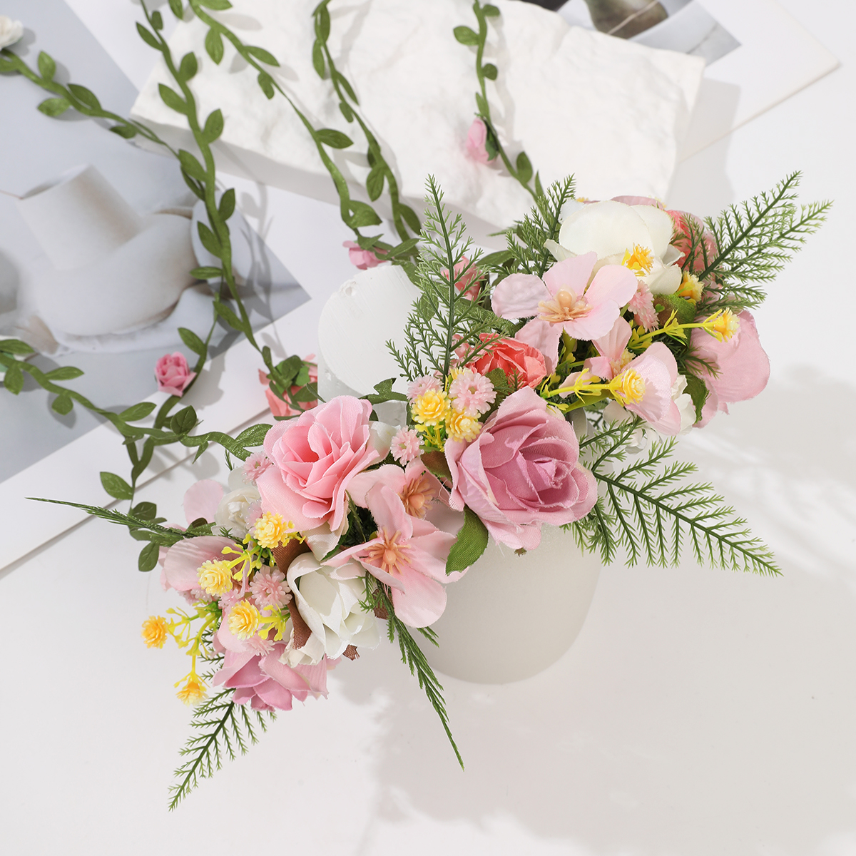 1pc Bohemian Rattan Flower Vin - Wedding Supply Store reseña y precio