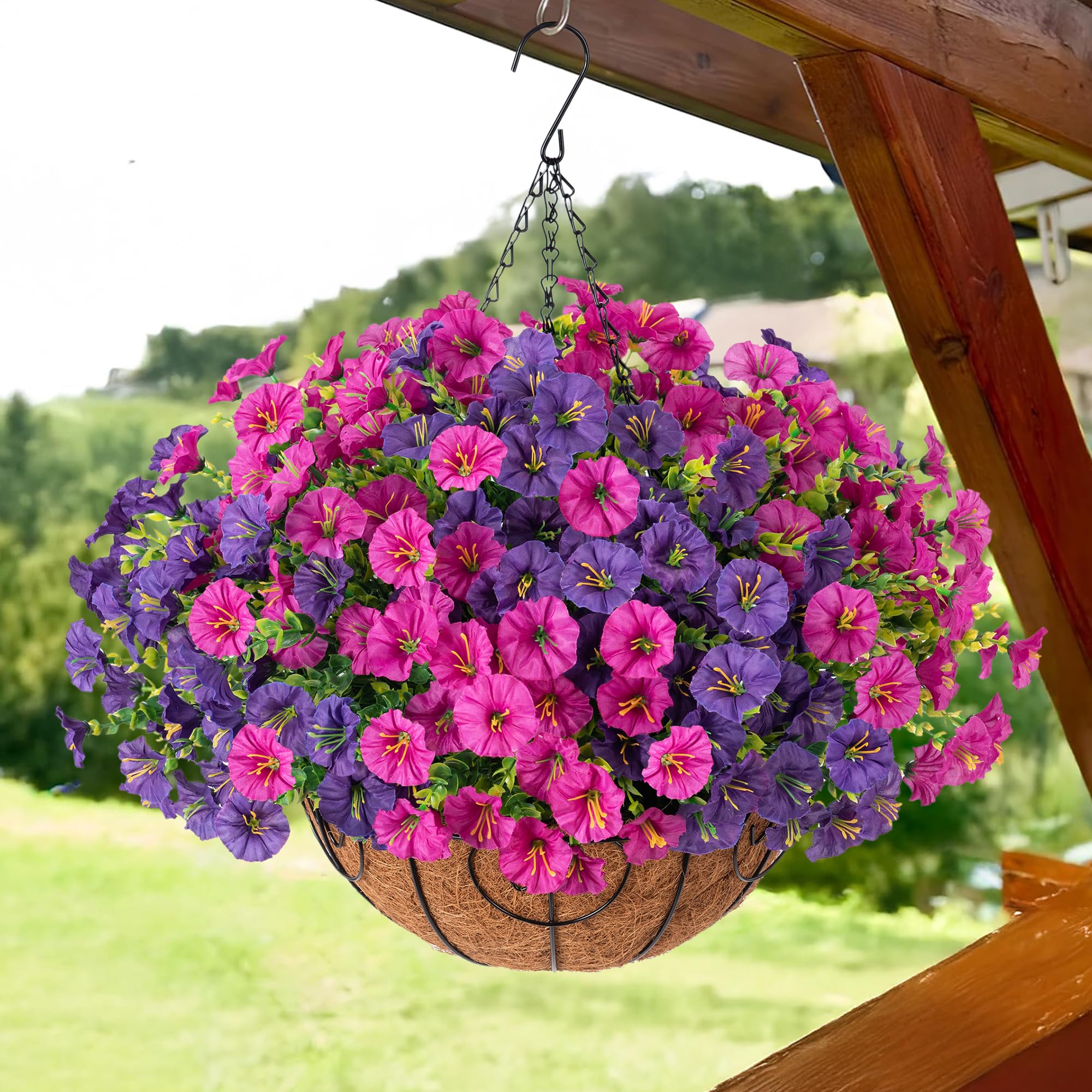 Artificial Hanging Morning Glo - Wedding Hampers reseña y precio
