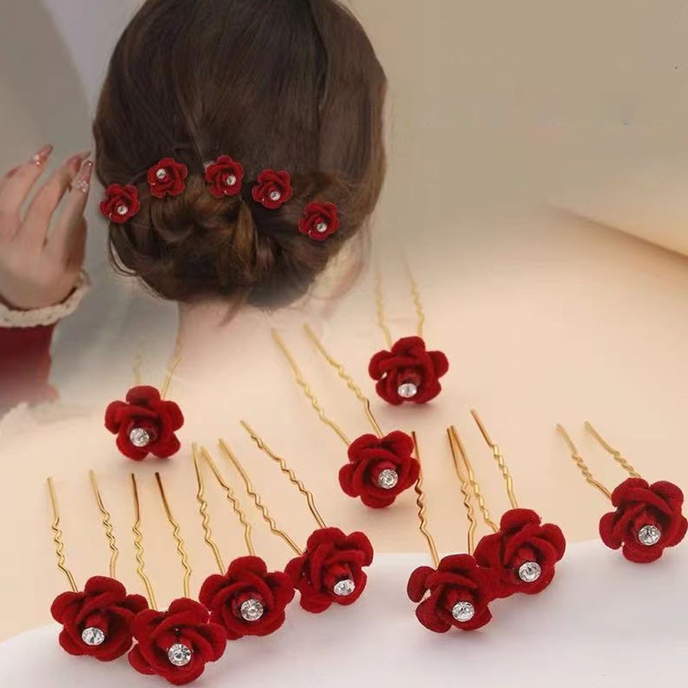 10Pcs Rose Hair Accessories We - Wedding Supply Store reseña y precio
