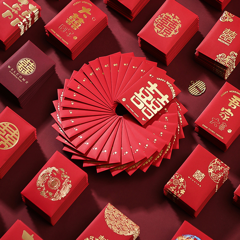 50pcs Chinese New Year Red Env - Wedding Envelopes reseña y precio