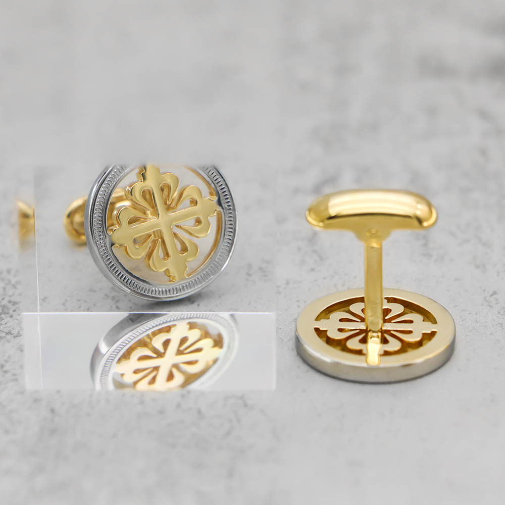 Luxury Iris Flower Cufflinks H - Wedding Supply Factory reseña y precio