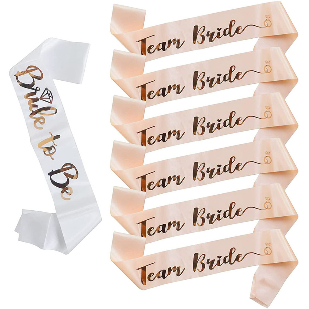 1Set Rose Gold Team Bride To B - Bride Tribe Sash reseña y precio