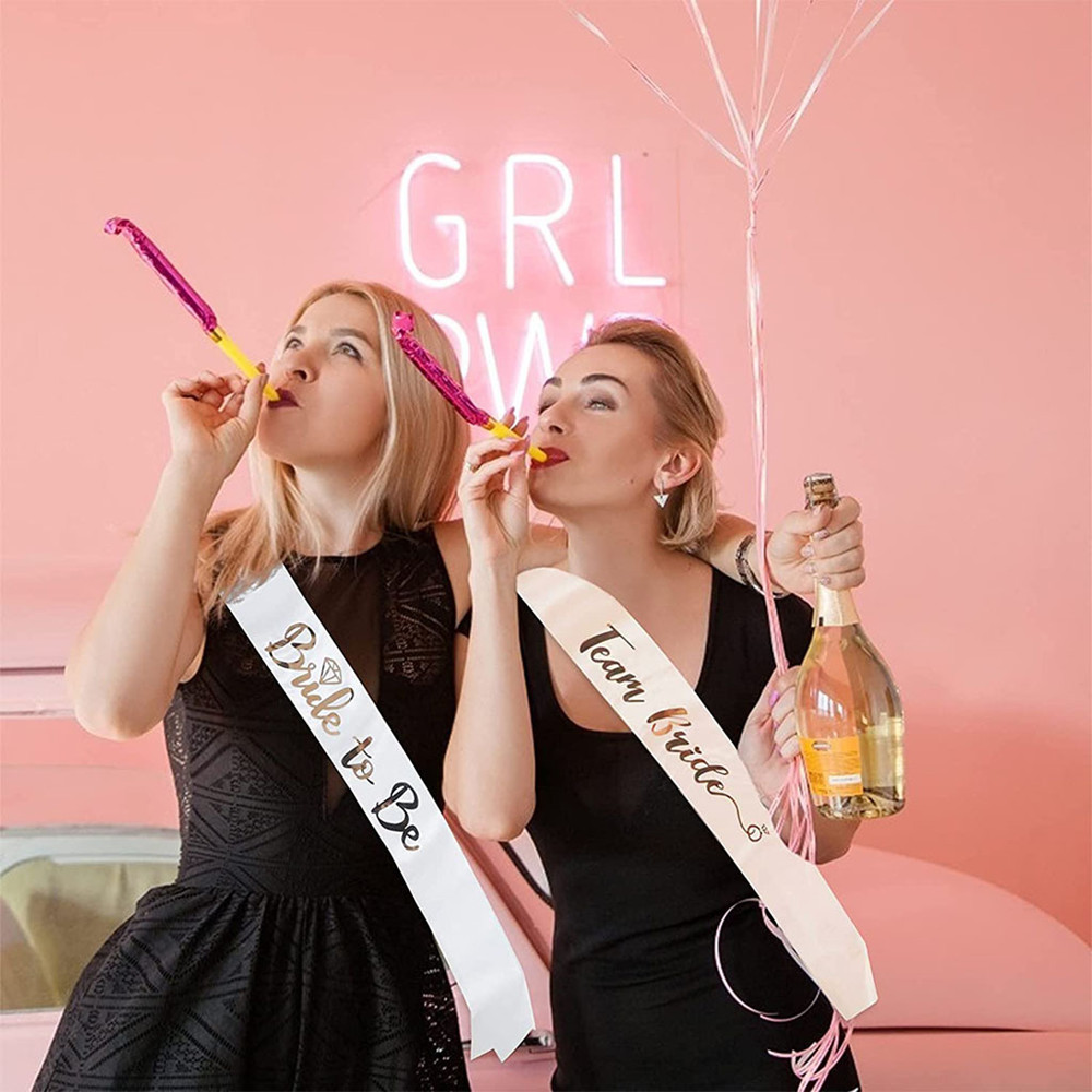 1Set Rose Gold Team Bride To B - Bride Tribe Sash reseña y precio