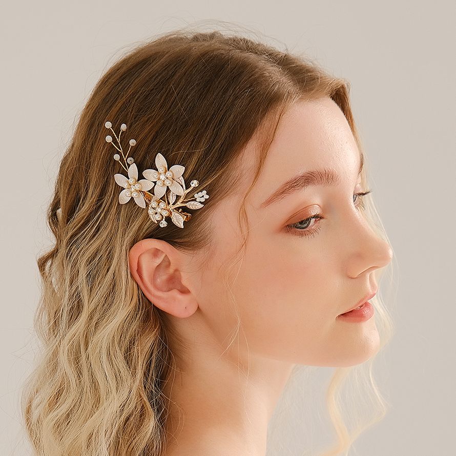 Handmade Pearl Flower Hair Cli - Wedding Supply Store reseña y precio