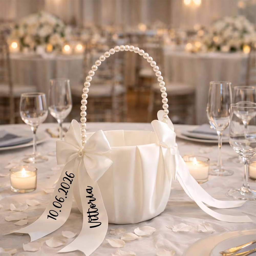 Custom Name Flower Girl Basket - Wedding Hampers reseña y precio