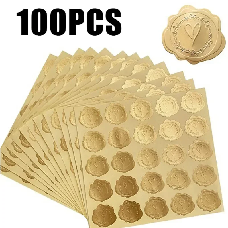 25/100Pcs Gold Embossed Heart  - Wedding Envelopes reseña y precio