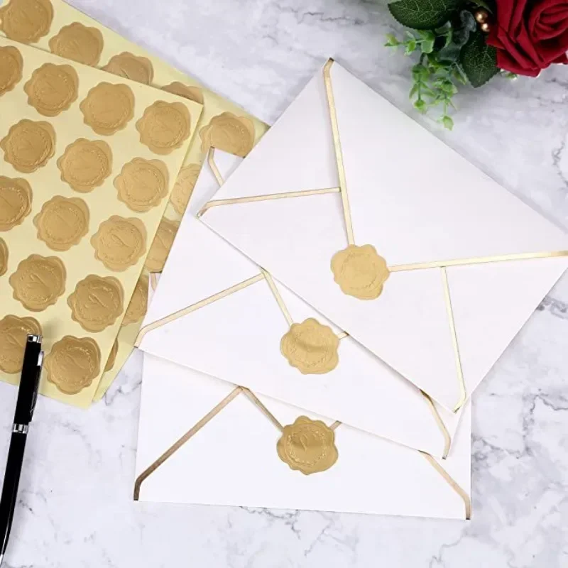 25/100Pcs Gold Embossed Heart  - Wedding Envelopes reseña y precio