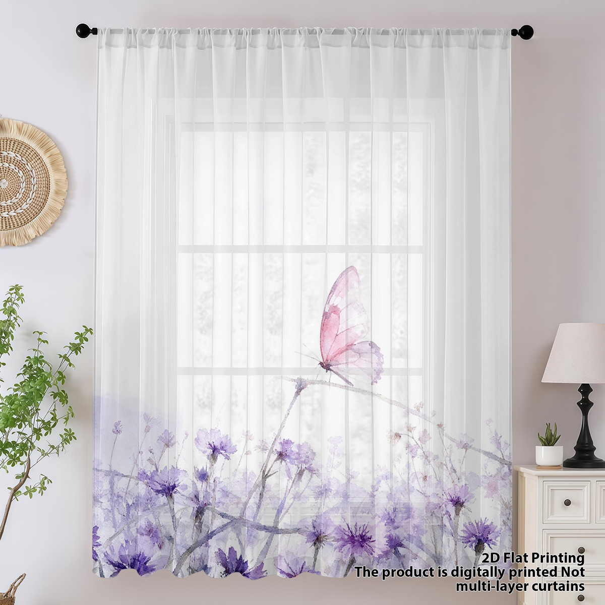 Flower Series Sheer Curtain, G - Good Floral & Wedding Decor Supply Photos reseña y precio