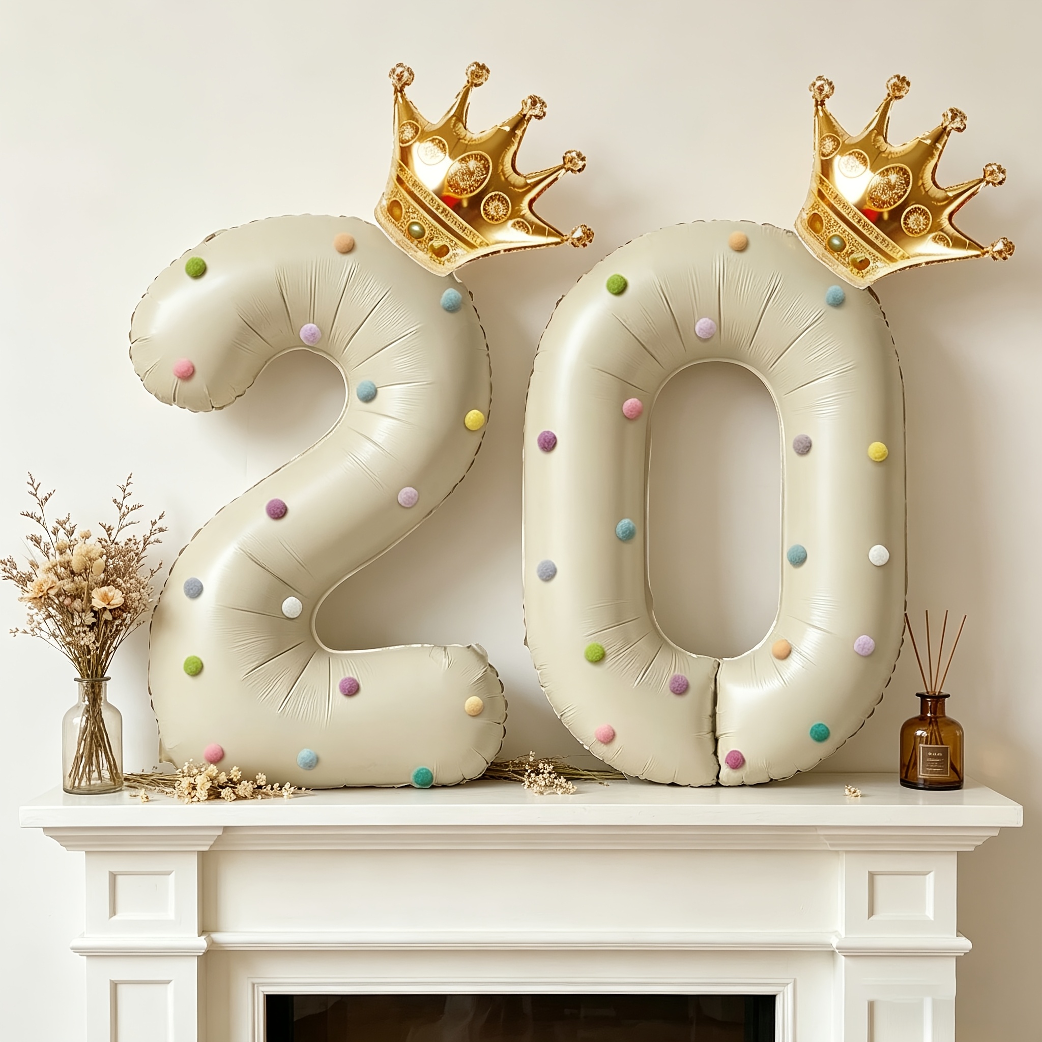 Large 40inch Cream-Colored Num - Wedding/Event Supply Store reseña y precio