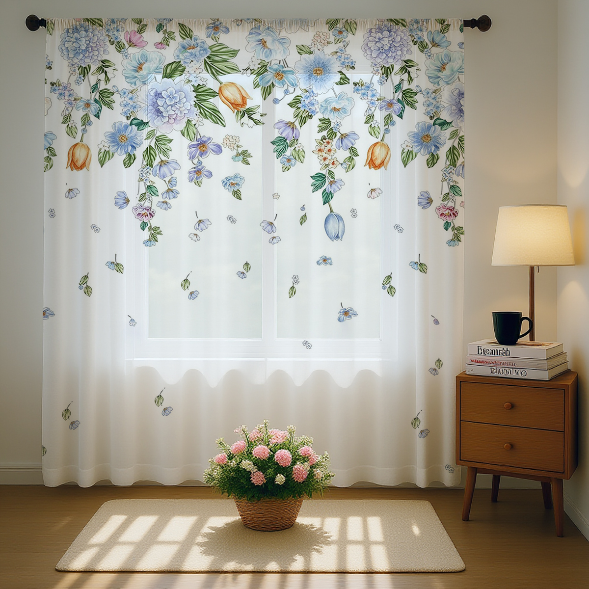 Floral Sheer Curtain, Good Qua - Good Floral & Wedding Decor Supply Photos reseña y precio