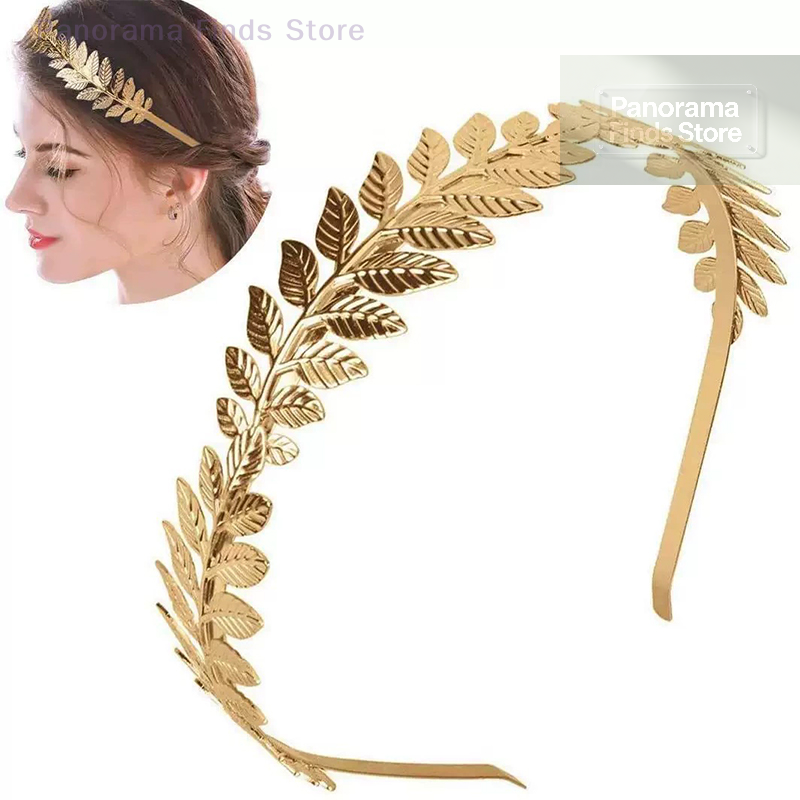 【P】Gold Leaf Headband Headpiec - Wedding Supply Store reseña y precio