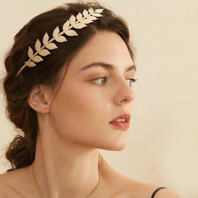 【P】Gold Leaf Headband Headpiec - Wedding Supply Store reseña y precio