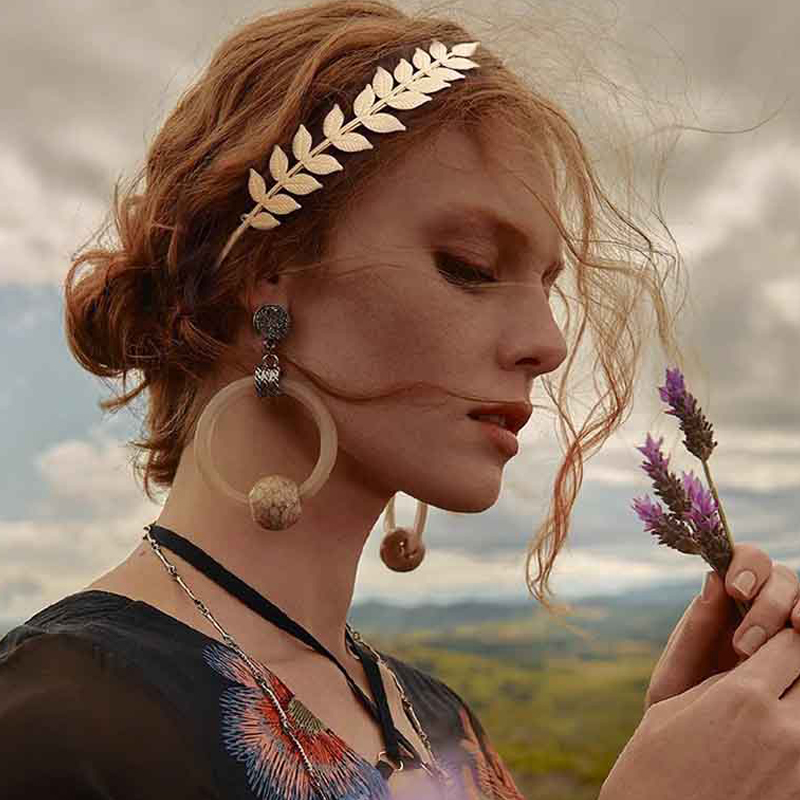 【P】Gold Leaf Headband Headpiec - Wedding Supply Store reseña y precio