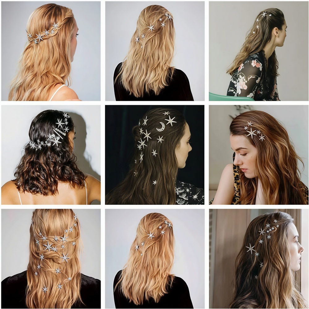 Crystal Star Hair Clip Pins Fo - Wedding Supply Store reseña y precio