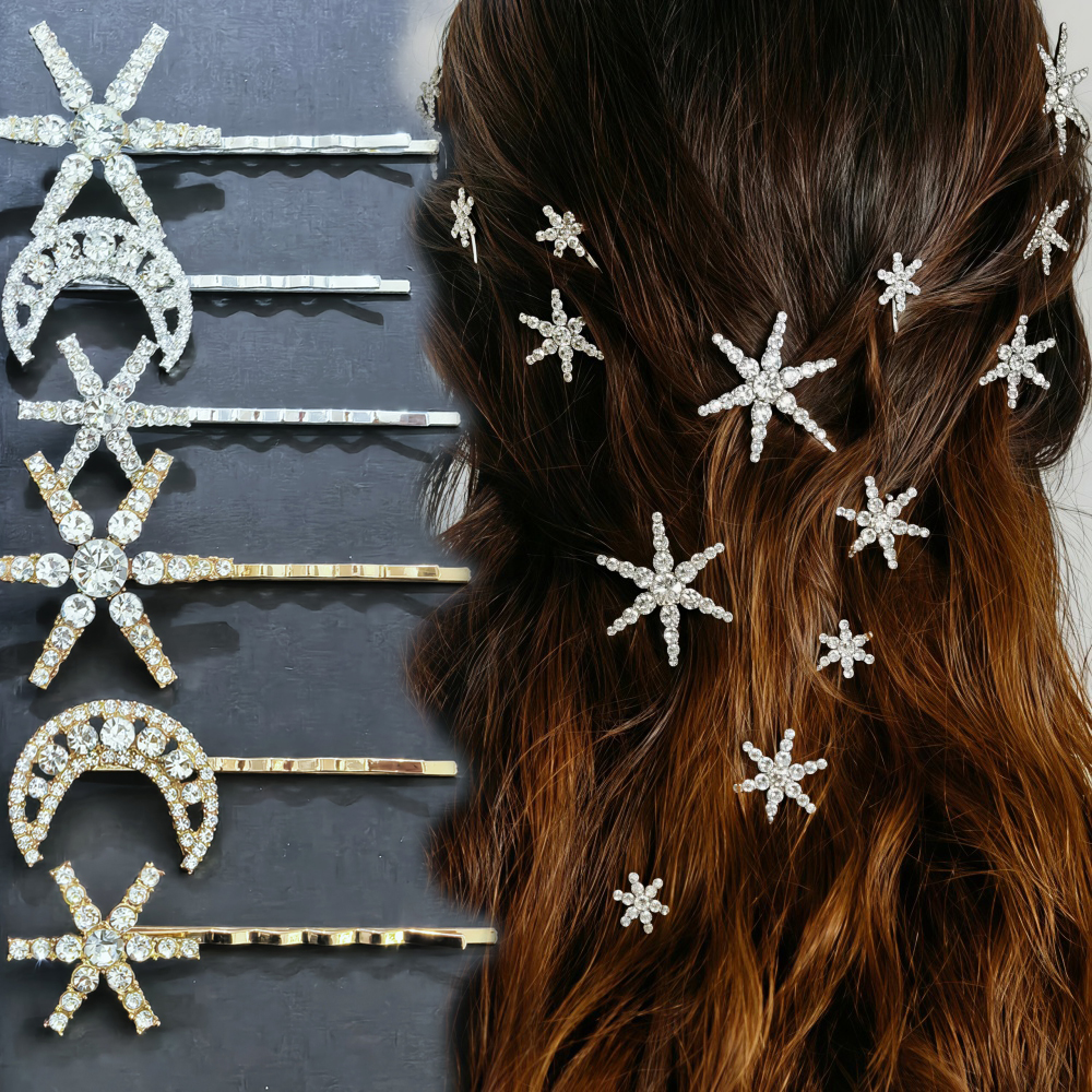 Crystal Star Hair Clip Pins Fo - Wedding Supply Store reseña y precio