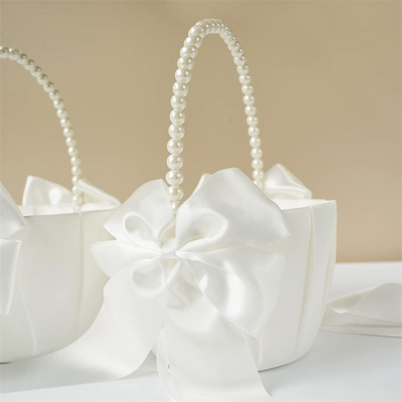 1-2pcs Pearl Handle Flower Bas - Wedding Hampers reseña y precio