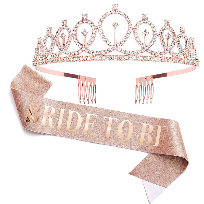 1set Rose Gold Bride to Be Sat - Bride Tribe Sash reseña y precio
