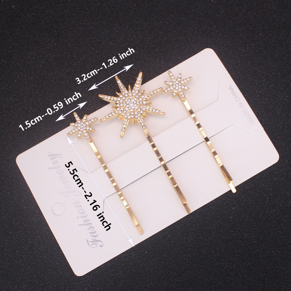 3Pcs/set Crystal Side Hair Cli - Wedding Supply Store reseña y precio