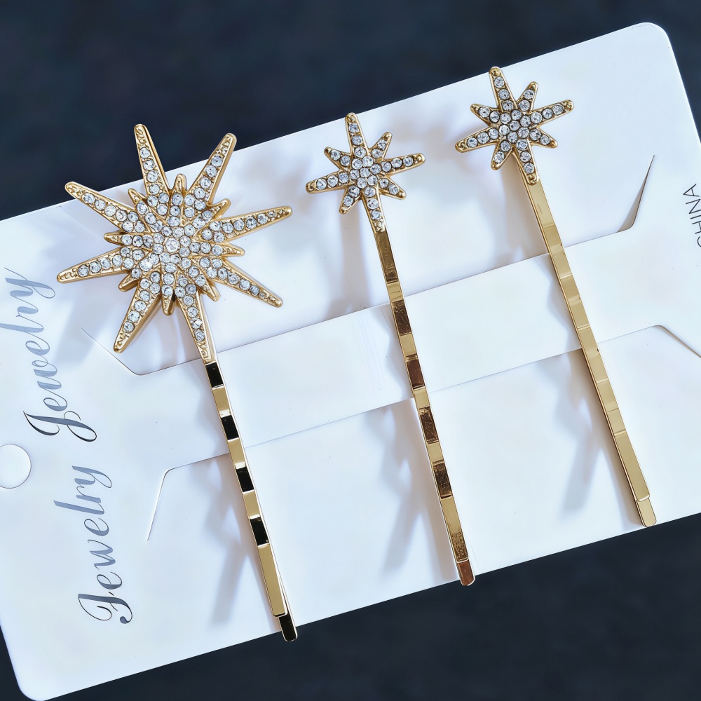 3Pcs/set Crystal Side Hair Cli - Wedding Supply Store reseña y precio