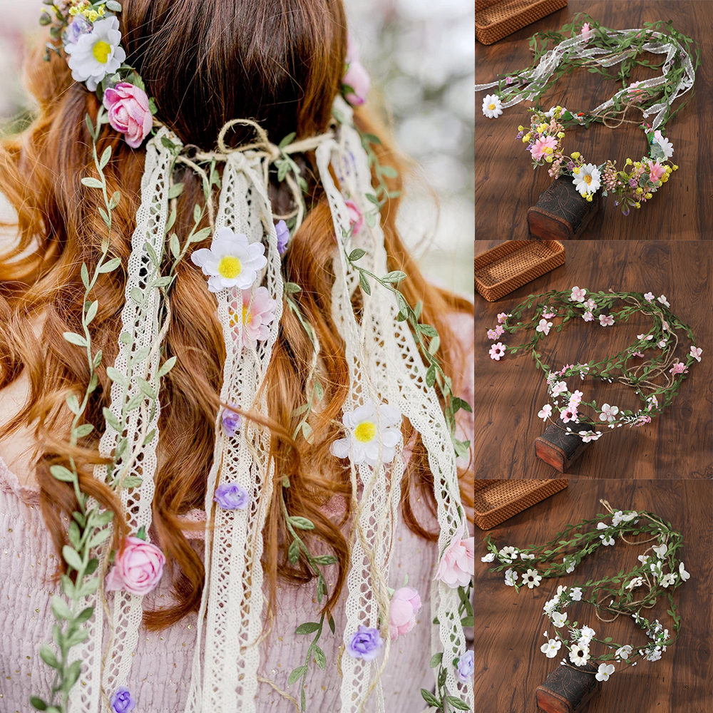 Retro Bohemia Flower Hair Crow - Wedding Supply Store reseña y precio