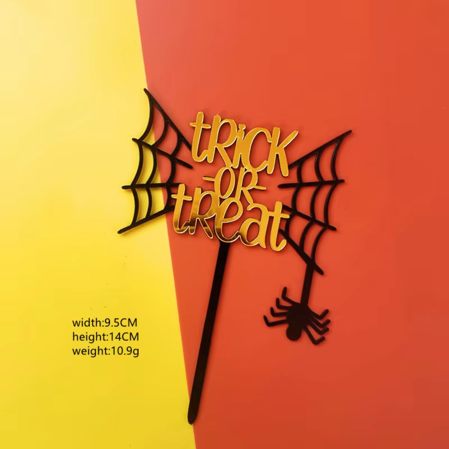 Happy Halloween Acrylic Cake T - Wedding Supply Factory reseña y precio
